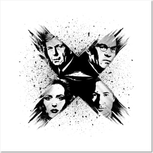 X-files white Posters and Art